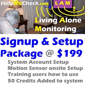 Living Alone Monitoring Signup and Setup